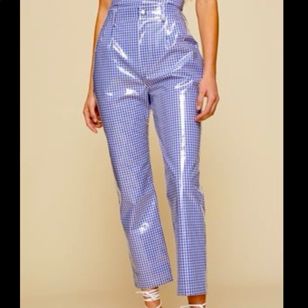 LPA pant 417 plastic gingham pant M